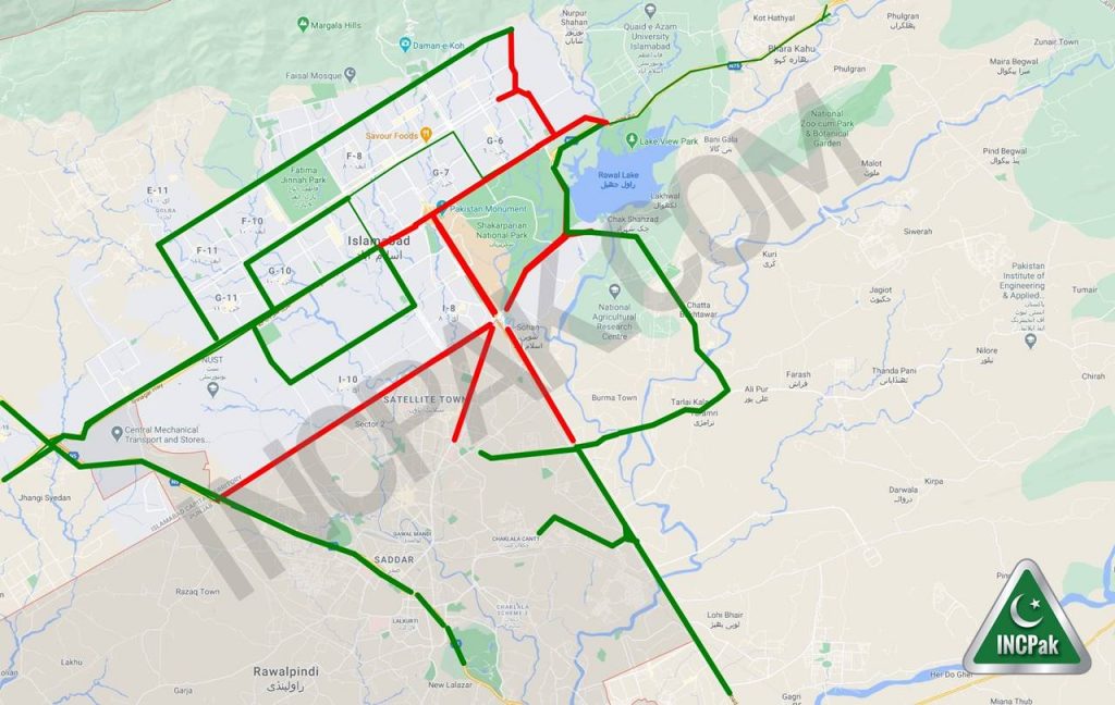 Islamabad Traffic Plan, Rawalpindi Traffic Plan, Faizabad Dharna, TLP Dharna