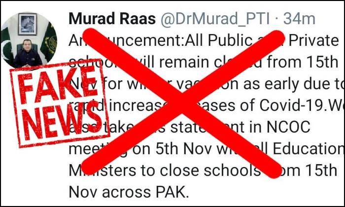 Closing schools Punjab, Closing Schools, Fake News, Fake Twitter Murad Raas, Murad Raas