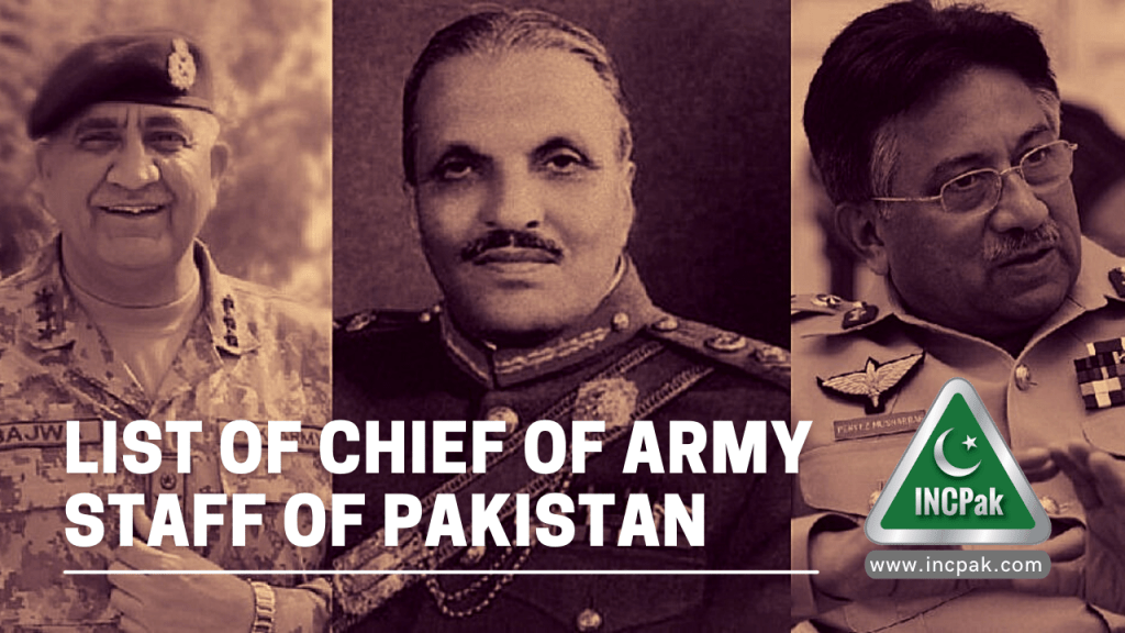 Chief of Army Staff, CAOS, Chief of Army Staff of Pakistan