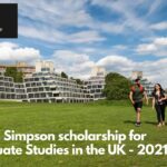 ​The Norah Simpson scholarship for Postgraduate Studies in the UK