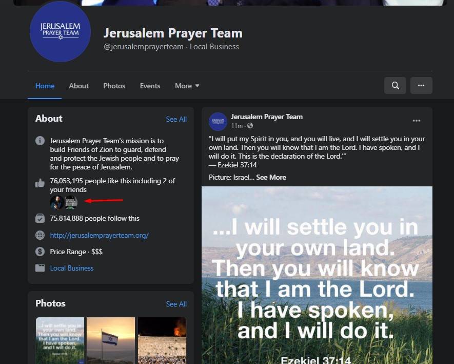 Jerusalem Prayer Team, Facebook, Israel, Palestine