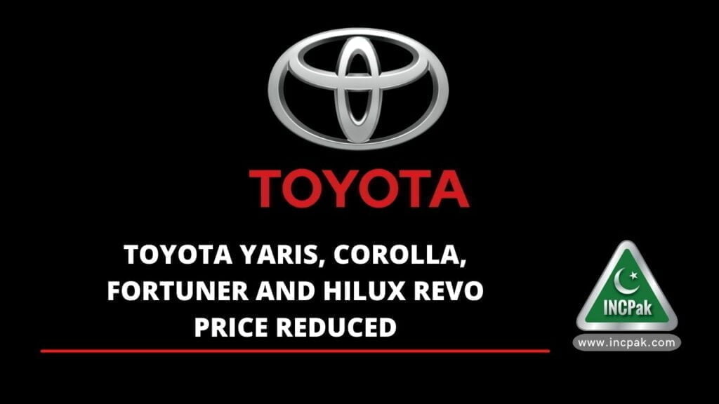 Toyota Price, Toyota Yaris Price, Toyota Fortuner Price, Toyota Hilux Revo Price, Toyota Corolla Altis X Price