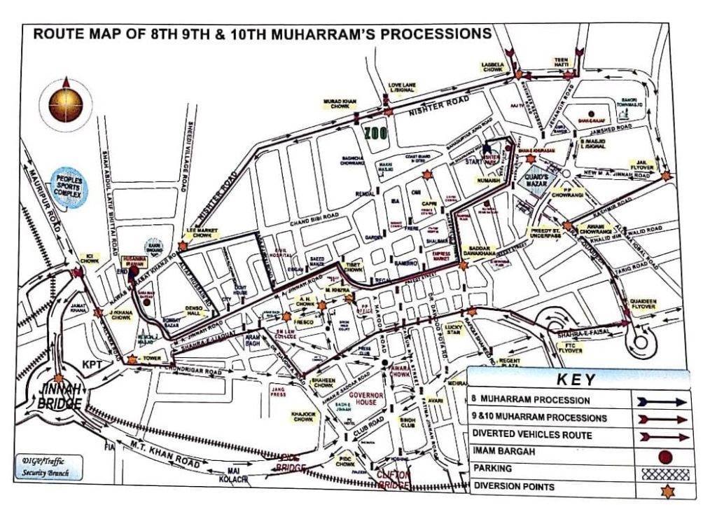 Karachi Traffic Plan, Karachi Traffic Plan Muharram, Karachi Traffic Plan Muharram 2021, Traffic Plan Muharram 2021