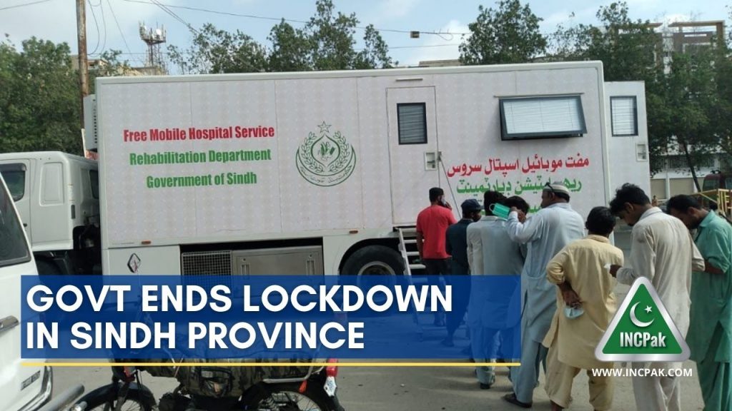 Govt Ends Lockdown in Sindh Province