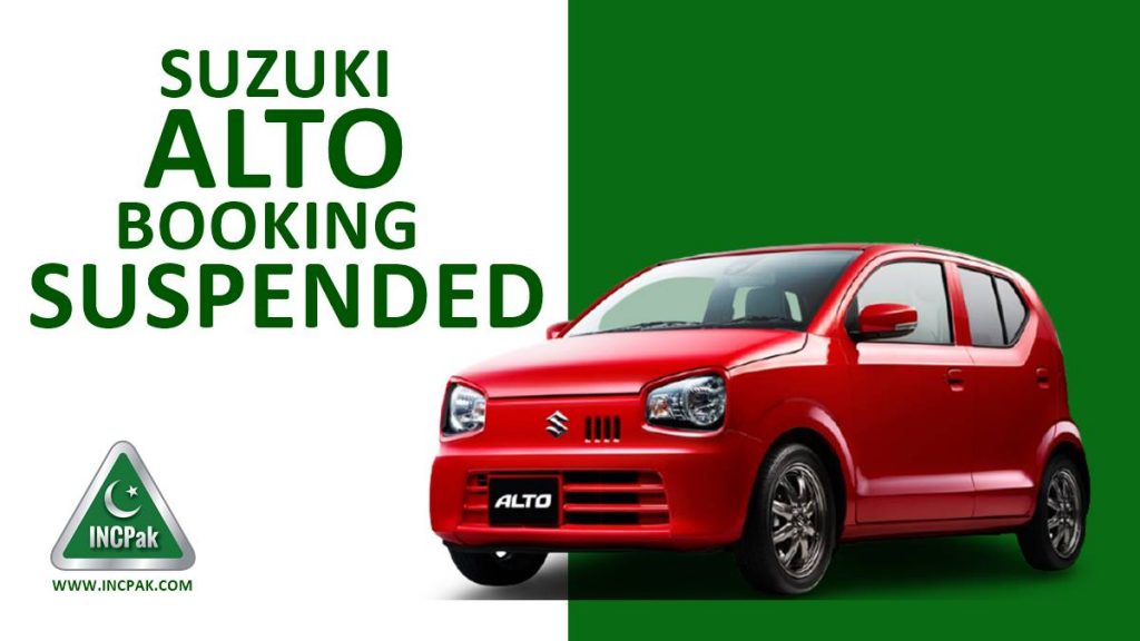 Suzuki Alto Booking Suspended, Suzuki Alto Booking, Suzuki Alto