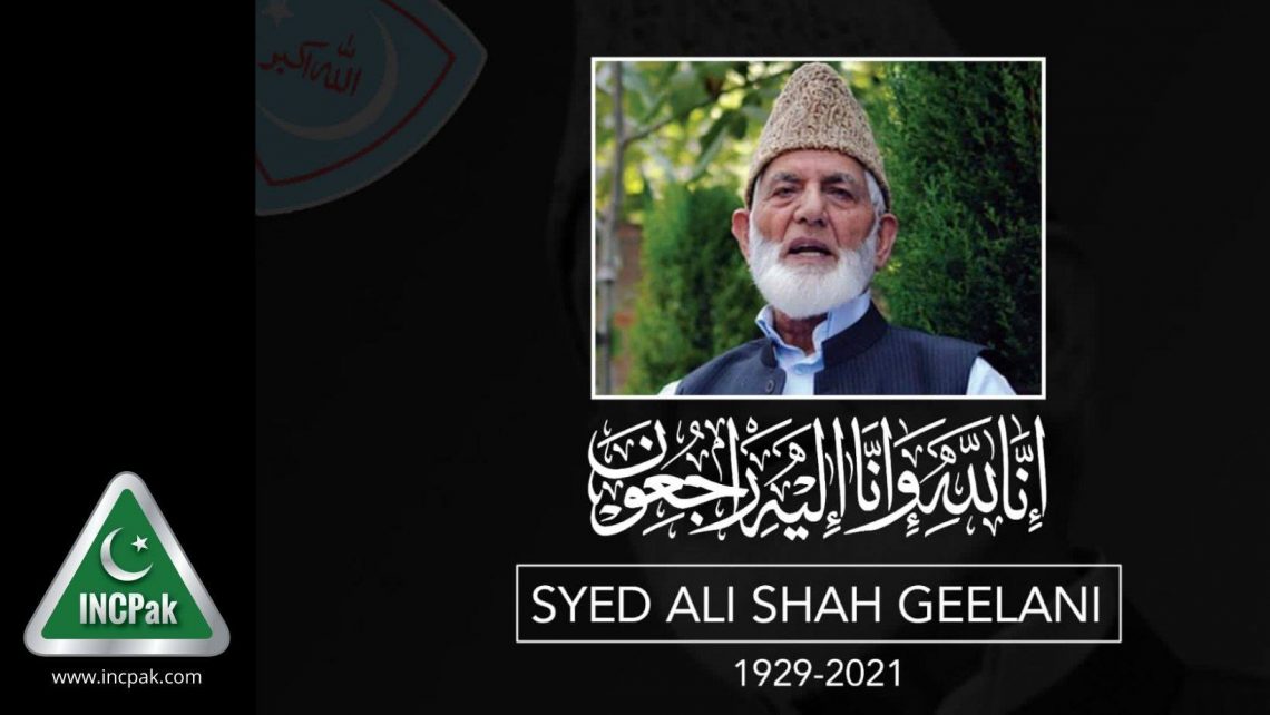 Syed Ali Shah Geelani passed away