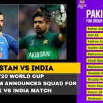 Pak vs India Pakistan India T20 World Cup