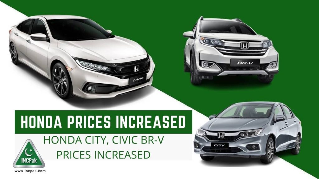 Honda Prices, Honda Civic Price in Pakistan, Honda City Price in Pakistan, Honda BR-V Price in Pakistan