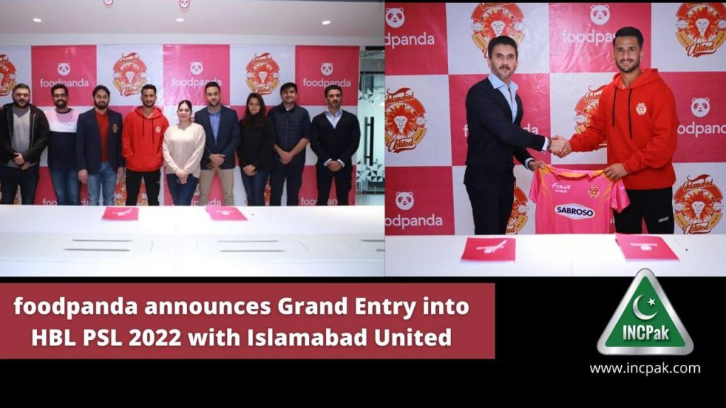foodpanda announces Grand Entry into HBL PSL 2022 with Islamabad United