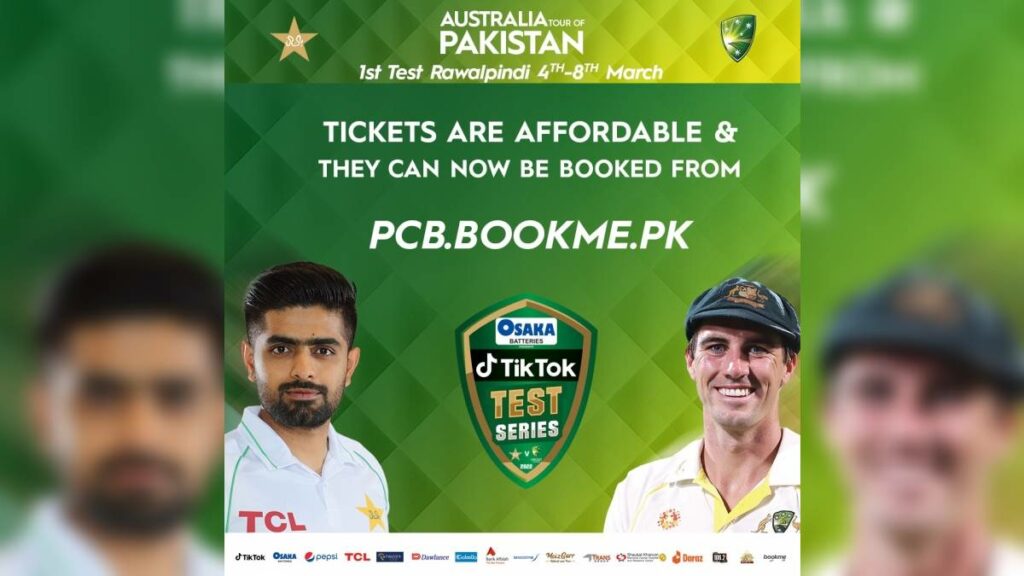Pakistan Australia Test Series, Tickets