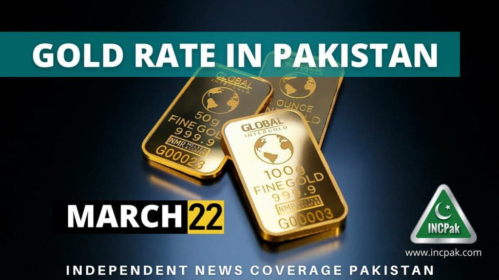 Today gold rate in pakistan 22k per tola