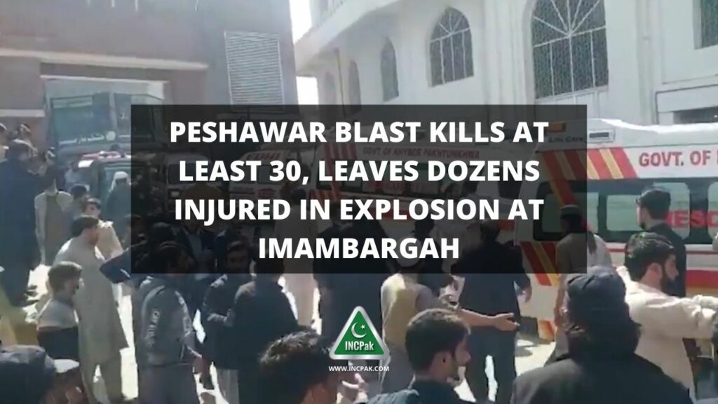 Peshawar Blast, Explosion at Imambargah, Explosion at Imambargah Peshawar