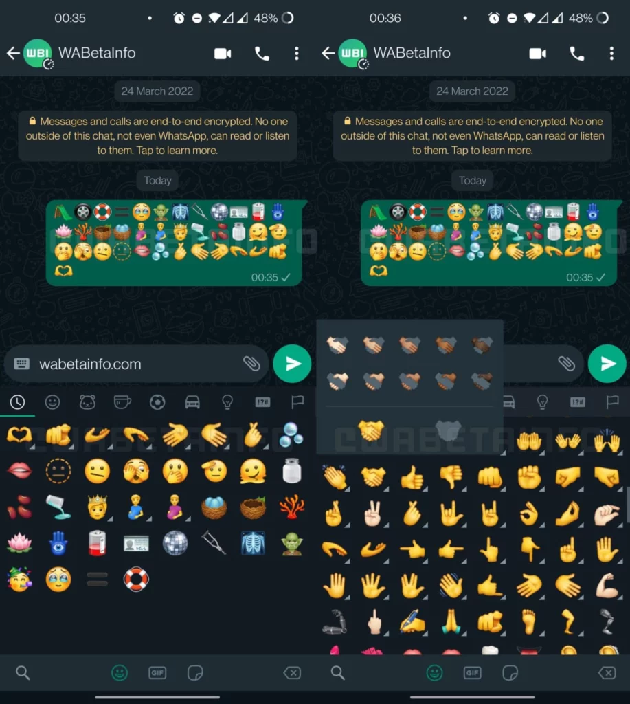 WhatsApp Emojis, WhatsApp