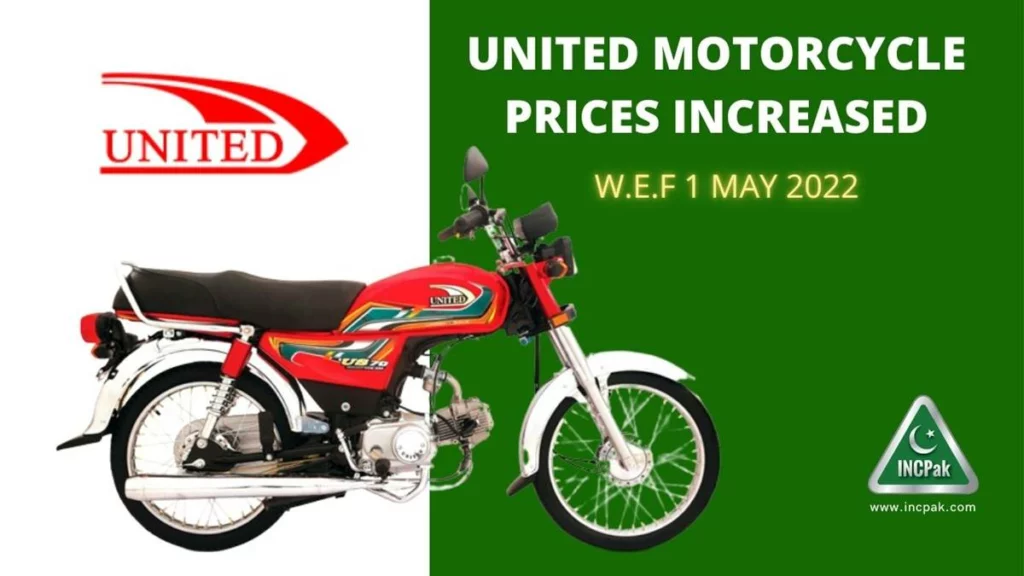 United Motorcycle Prices in Pakistan Increased [May 2022]