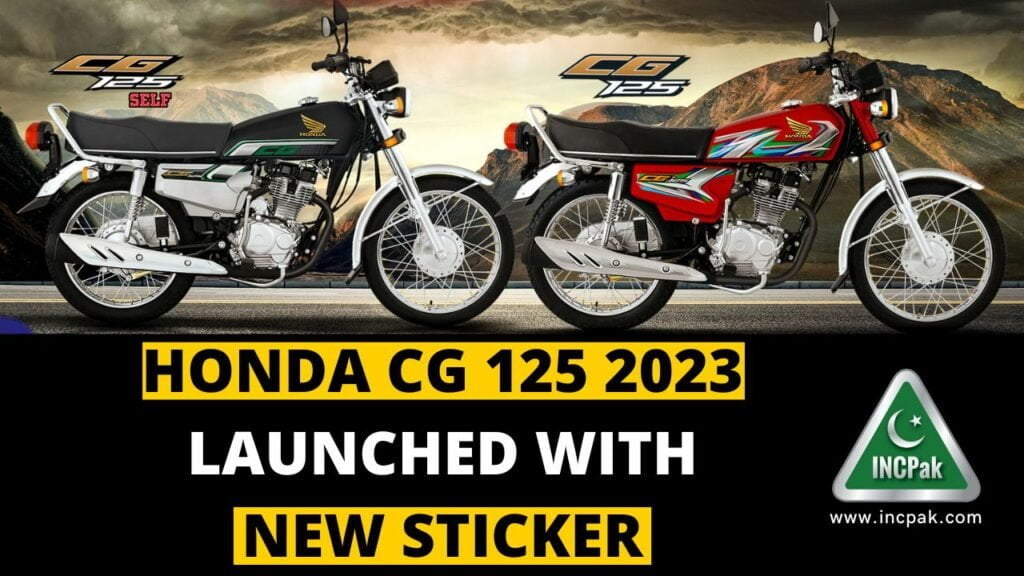 Honda CG 125 2023, Honda CG 125 2023 Model, Honda CG 125 2023 New Sticker, Honda CG 125 2023 Model Sticker, Honda CG 125 2023 Price in Pakistan
