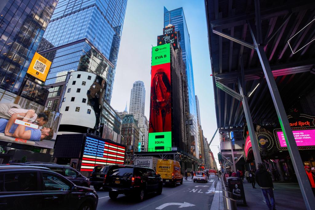 Eva B Earns a Spot at Times Square NYC as Equal Pakistan’s Ambassador of the Month