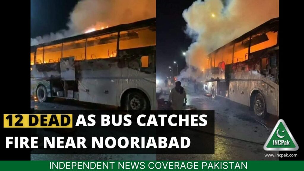 Bus Fire, Nooriabad, Bus Fire Nooriabad, M9 Motorway, M9 Motorway Bus Fire