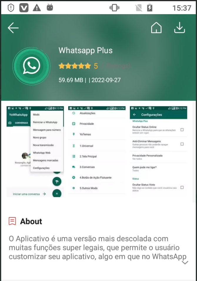 WhatsApp Mod App, WhatsApp Mod, Unofficial WhatsApp, YoWhatsApp, WhatsApp Plus