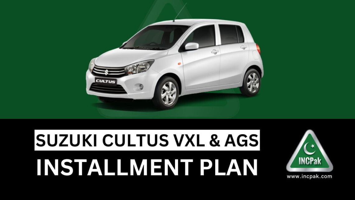 Suzuki Cultus AGS Installment Plan, Suzuki Cultus VXL Installment Plan, Suzuki Cultus Installment Plan