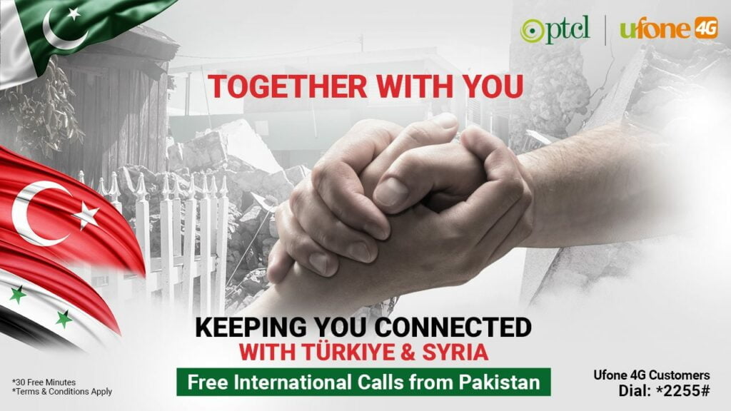 PTCL offers free calls for Turkiye & Syria