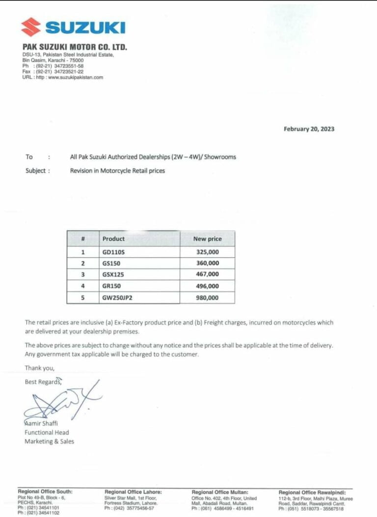 suzuki motorcycle service costs