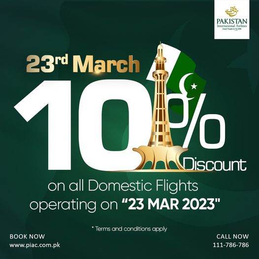 PIA Discount, PIA Discount Pakistan Day