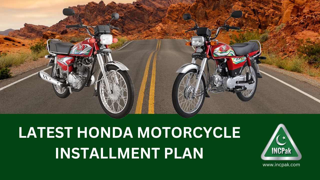 Latest Honda Motorcycle Installment Plan Via Bank Alfalah INCPak