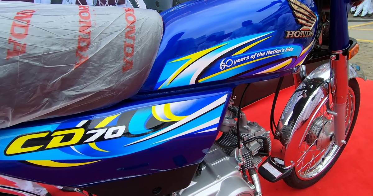 Honda CD 70 2024 Model Launched With New Sticker and Blue Color INCPak