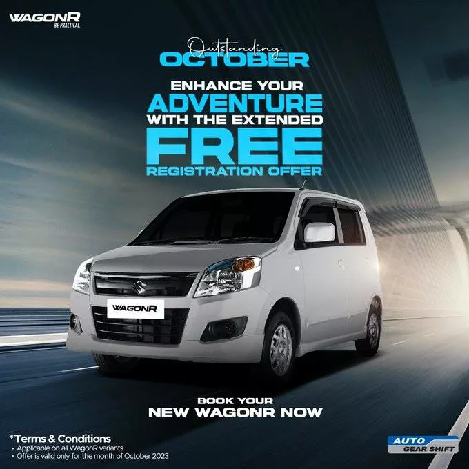 Suzuki Offers, Suzuki Financing, Suzuki Wagon R Registration, Suzuki Free Registration, Suzuki Wagon R Free Registration