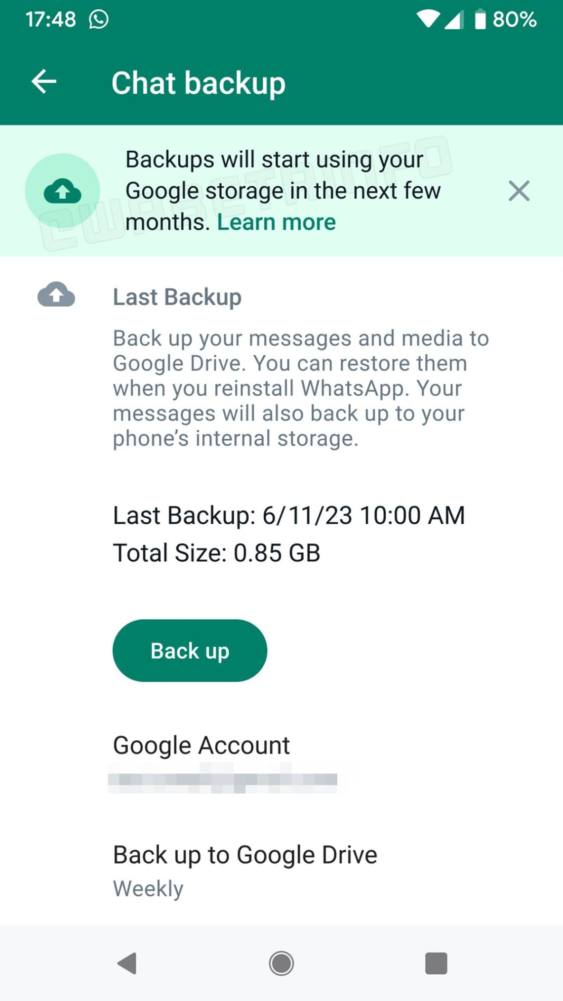 WhatsApp Plans To Discontinue Unlimited Storage Backups INCPak