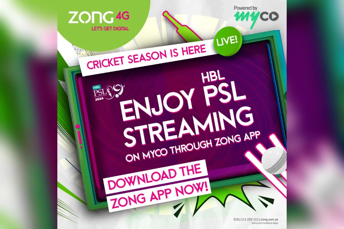 Zong TV Provides Free PSL 9 Live Streaming in Partnership With MYCO