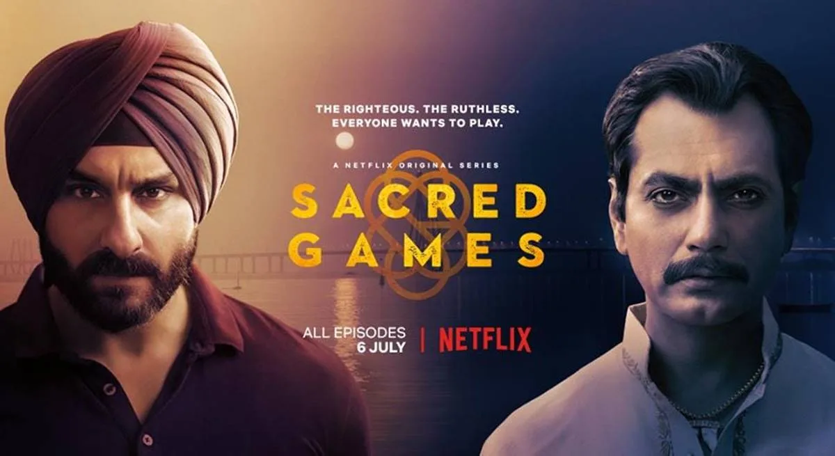 Sacred Games poster, a top Indian series on Netflix