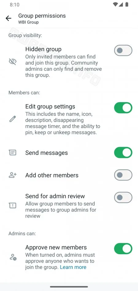 WhatsApp Hidden Groups