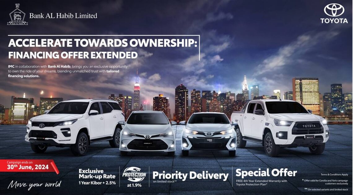 Toyota Announces Special Installment Plan With Bank Al Habib