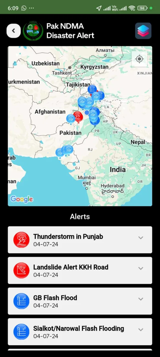 NDMA Launches 'Pak NDMA Disaster Alert' Mobile App [Download Now]