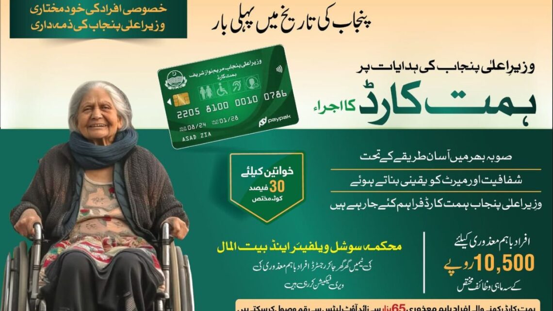 CM Punjab launched "Himmat Card" for Financial Support to Special Individuals