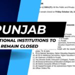 Schools and Colleges in Punjab to remain closed on 18 October 2024