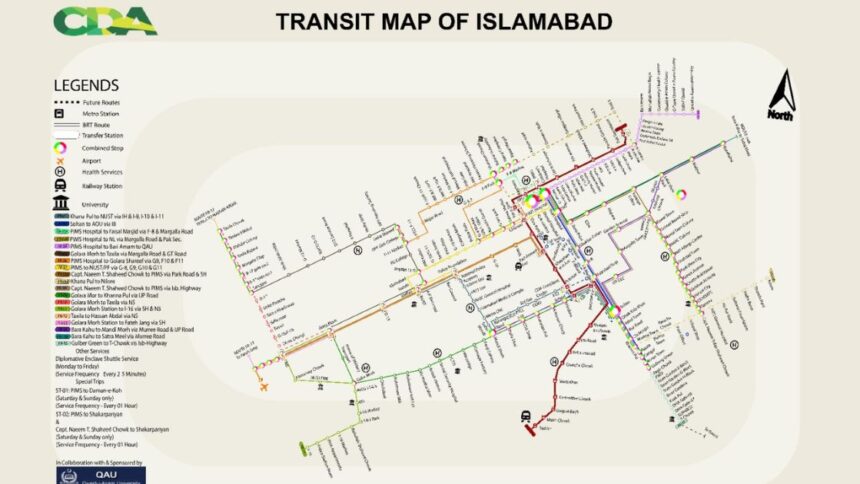 Islamabad Metro Bus Routes and Stops [Transit Map Included]