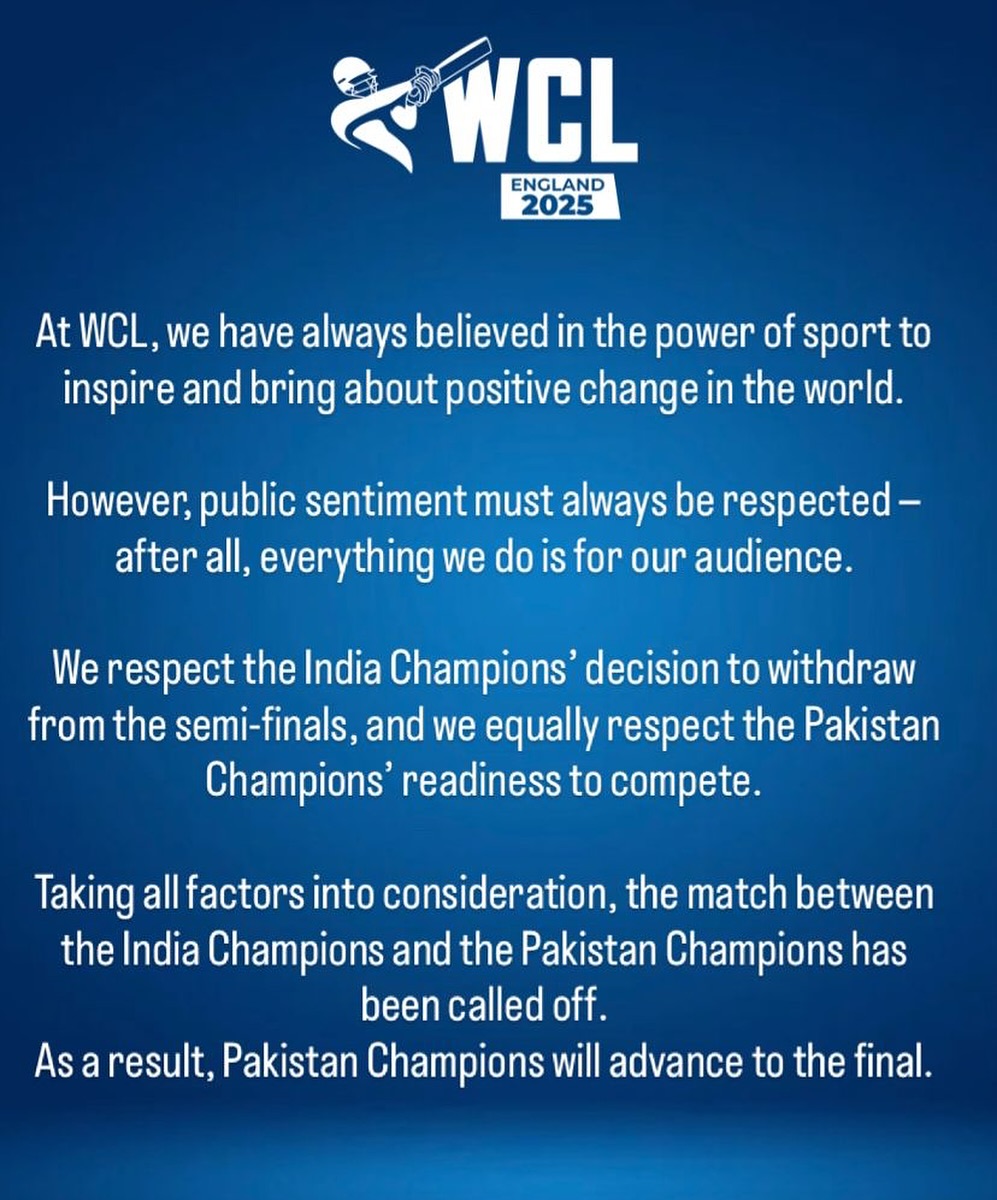 525500036179160900391405714375479329929247299n INCPak WCL 2025 Semi Final
