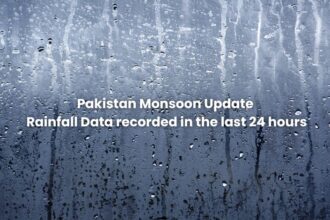Pakistan Monsoon Update Rainfall Data recorded in the last 24 hours